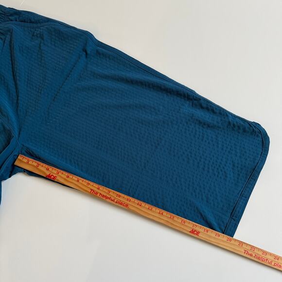 Title Nine Slaycation Wide Leg Cropped Pants Size XL NEW Deep Lagoon Textured - Picture 11 of 16